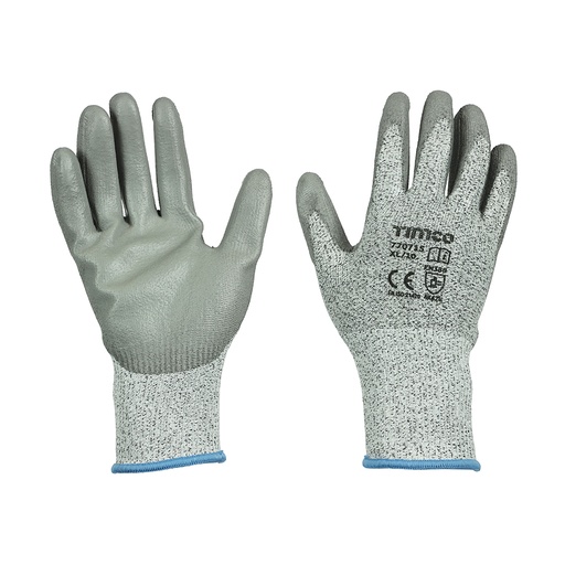 [TIM160056] Medium Cut PU Coated HPPE Fibre with Glass Fibre Gloves - X Large