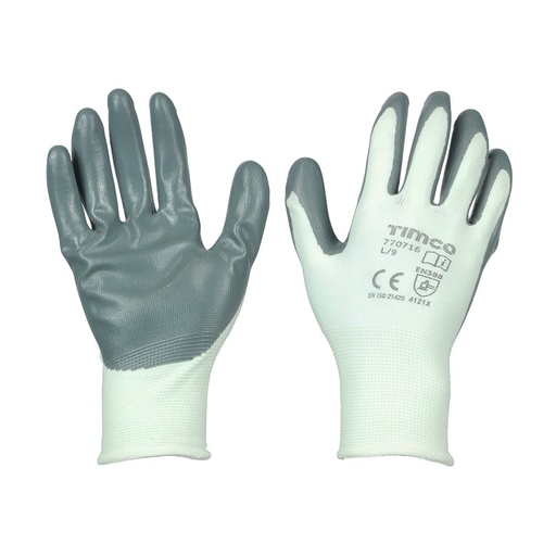 [TIM160057] Secure Grip Smooth Nitrile Foam Coated Polyester Gloves - Large