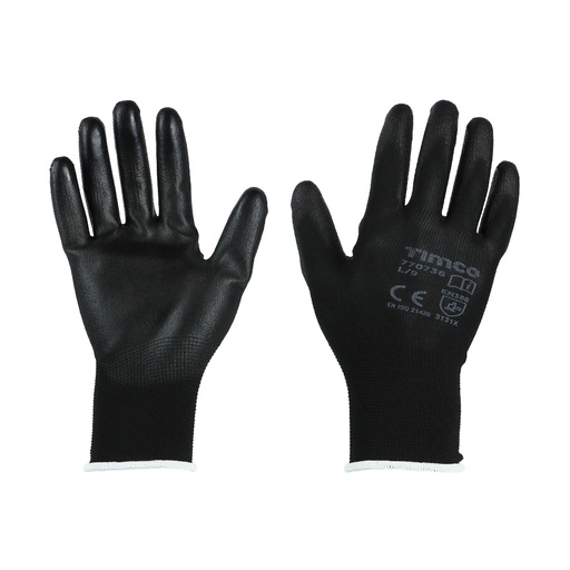 [TIM160058] Durable Grip PU Coated Polyester Gloves - Large