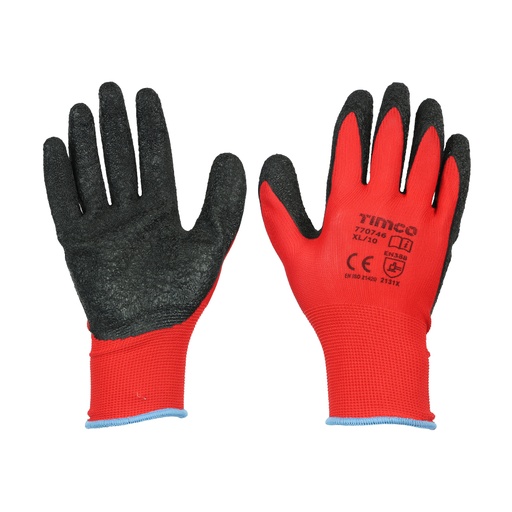 [TIM160061] Light Grip Glove Crinkle Latex Coated Polyester Gloves - X Large