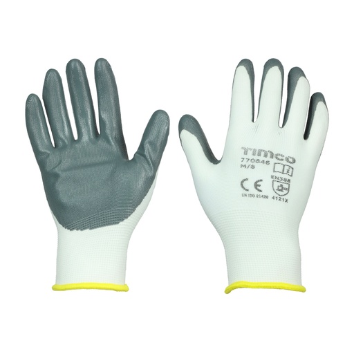 [TIM160071] Secure Grip Smooth Nitrile Foam Coated Polyester Gloves - Medium