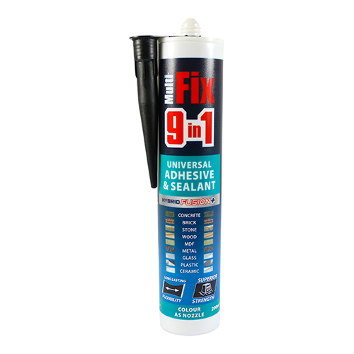 [TIM120086] 9 In 1 Universal Adhesive & Sealant Black - 290ml