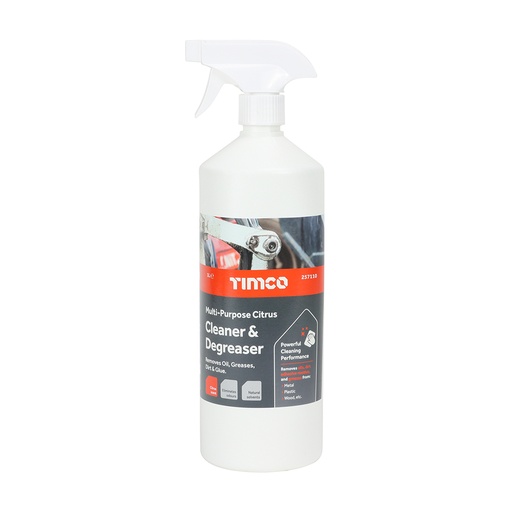 [TIM120121] Multi-Purpose Citrus Cleaner & Degreaser, Commercial Spray Degreaser with Citrus Scent - 1L