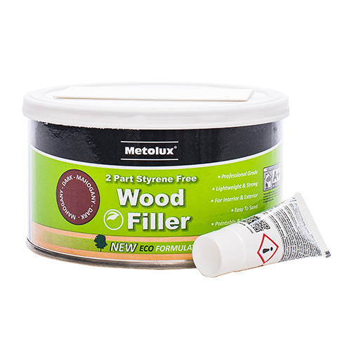 [TIM120153] Metolux 2 Part Styrene Free  Wood Filler Mahogany - 275ml