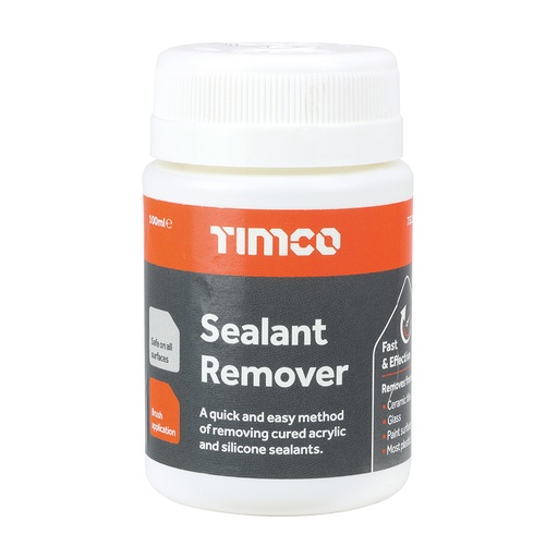 [TIM120165] Sealant Remover, Dissolves Silicone Sealant, Easy to use Brush Bottle - 100ml