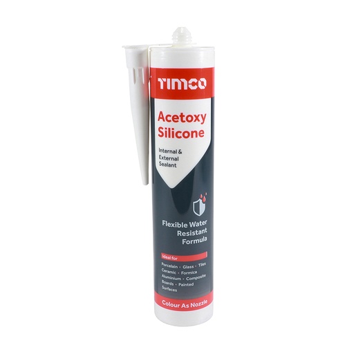 [TIM120167] Acetoxy Silicone Sealant White - 300ml