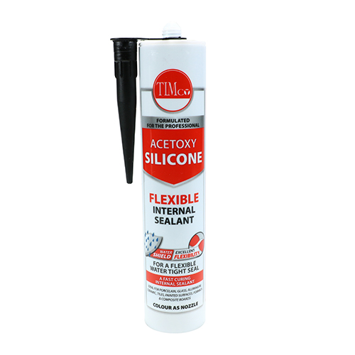[TIM120169] Acetoxy Silicone Sealant Black - 300ml