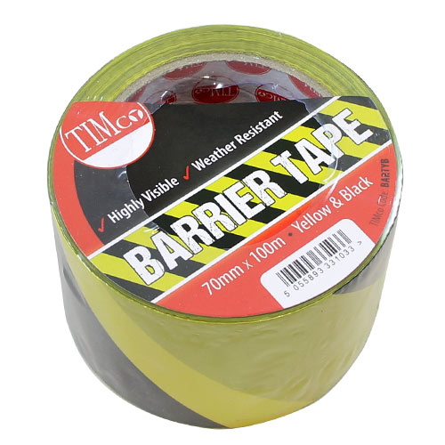 [TIM180206] Barrier Tape Yellow & Black - 100m x 70mm