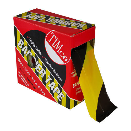 [TIM180207] Barrier Tape Yellow & Black - 500m x 70mm