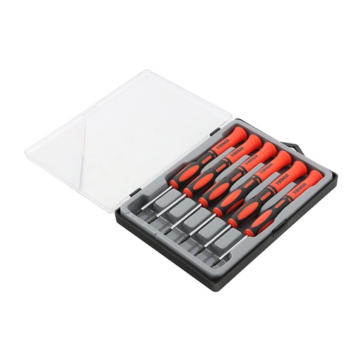 [TIM140045] Precision Screwdriver Set, Slotted and Phillips Screwdrivers with Magnetic Tips, Ergonomic Anti-Slip Handle - 6 Pieces