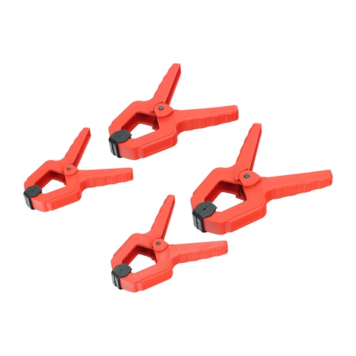 [TIM140059] Spring Clamp Set, Four Piece Multi-Purpose Heavy Duty Woodworking Clamps, Tarpaulin, Sheeting and Netting Tie Back
