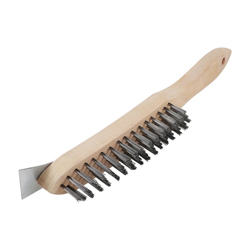 [TIM140170] Wire Brush & Scraper Steel - 4 Rows