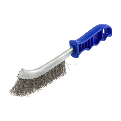 [TIM140217] Blue Handle Wire Brush S/Steel - 255mm