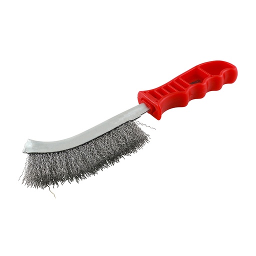 [TIM140240] Red Handle Wire Brush Steel - 255mm