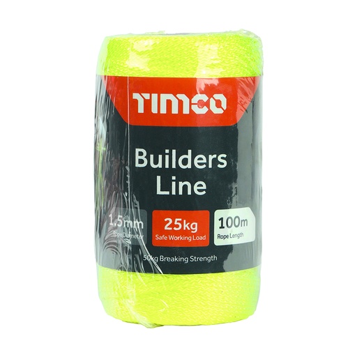 [TIM171340] Nylon Builders Line Yellow - 1.5mm x 100m