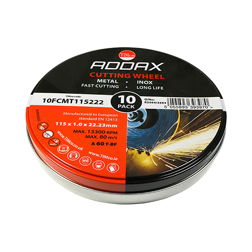 [TIM150016] B/Abrasive Flat Wheel Inox - 115 x 22.2 x 1.0
