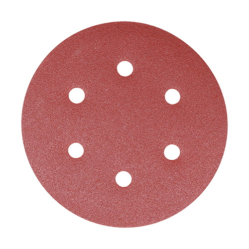 [TIM150096] Random Orbital Sanding Discs 120 Grit Red - 150mm