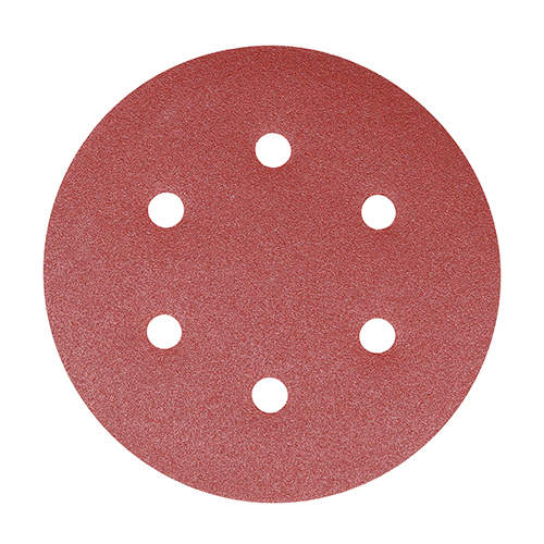 [TIM150141] Random Orbital Sanding Discs Mixed Red - 150mm (80/120/180)