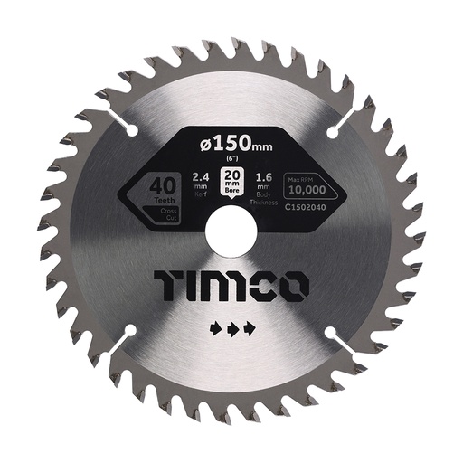 [TIM150531] Circular Saw Blade Trimming/Crosscut Medium/Fine - 150 x 20 x 40T