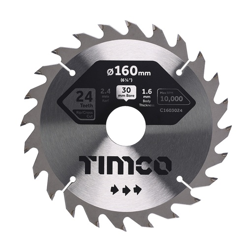 [TIM150533] Circular Saw Blade Combination Medium - 160 x 30 x 24T