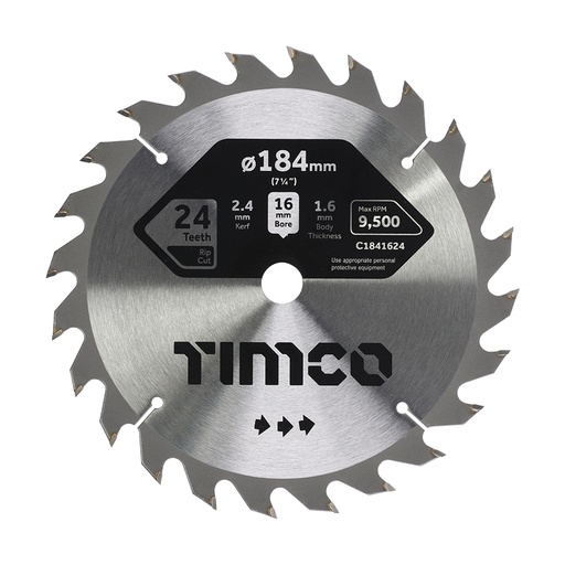 [TIM150535] Circular Saw Blade General Purpose Coarse/Medium - 184 x 16 x 24T