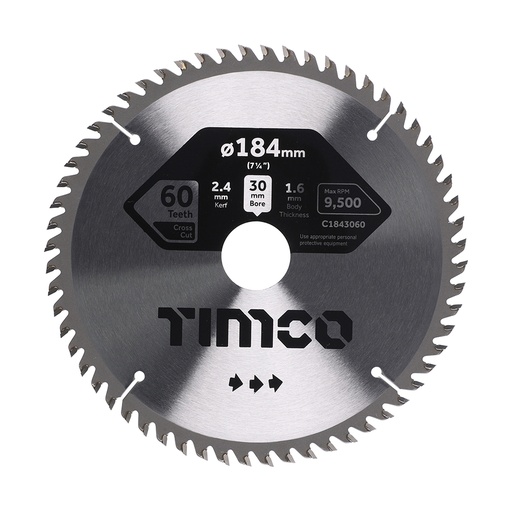 [TIM150539] Circular Saw Blade Fine Trim/Finishing Extra Fine - 184 x 30 x 60T
