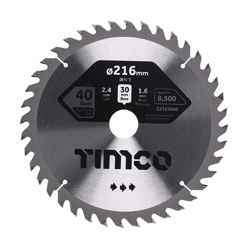 [TIM150544] Circular Saw Blade Trimming/Crosscut Medium/Fine - 216 x 30 x 40T