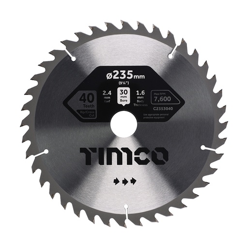 [TIM150550] Circular Saw Blade General Purpose Coarse/Medium - 235 x 30 x 40T