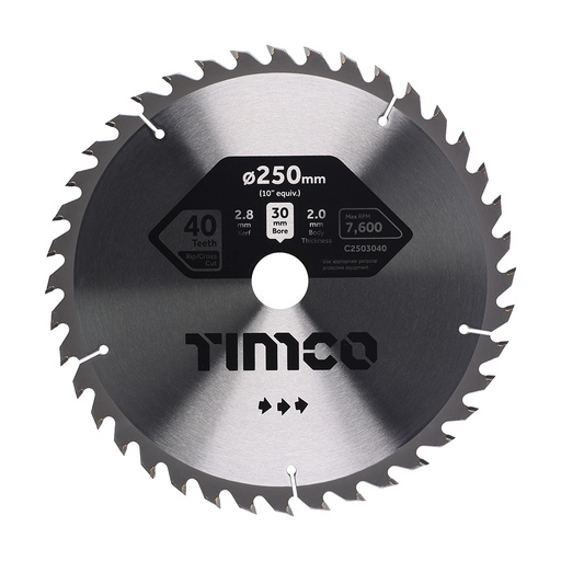 [TIM150552] Circular Saw Blade Combination Medium - 250 x 30 x 40T