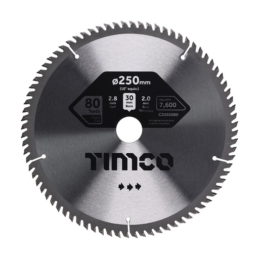 [TIM150554] Circular Saw Blade Fine Trim/Finishing Extra Fine - 250 x 30 x 80T