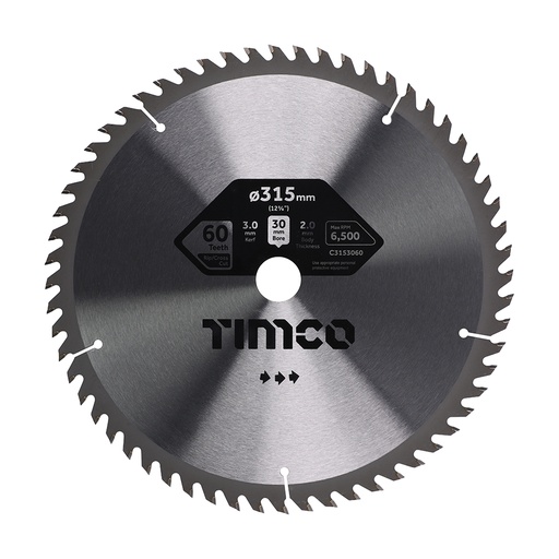 [TIM150565] Circular Saw Blade Trimming/Crosscut Medium/Fine - 315 x 30 x 60T