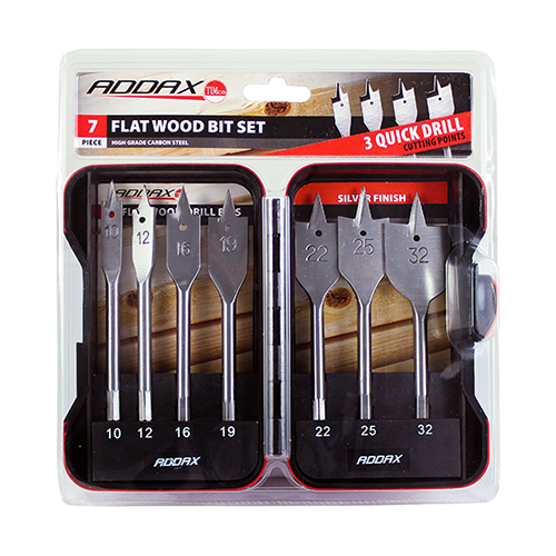 [TIM150607] Flat Wood Bit Set - 7pc