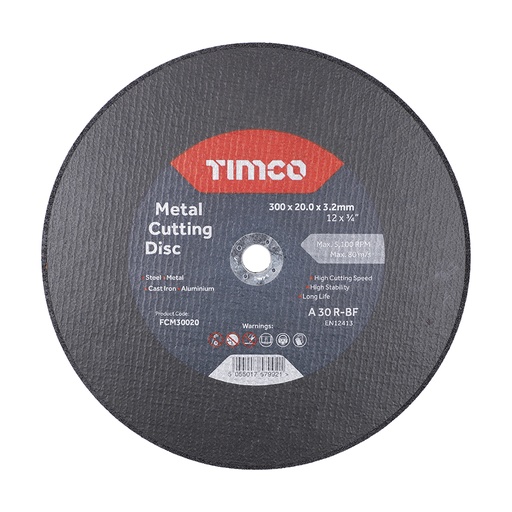 [TIM150633] B/Abrasive Flat Wheel Metal - 300 x 20.0 x 3.2