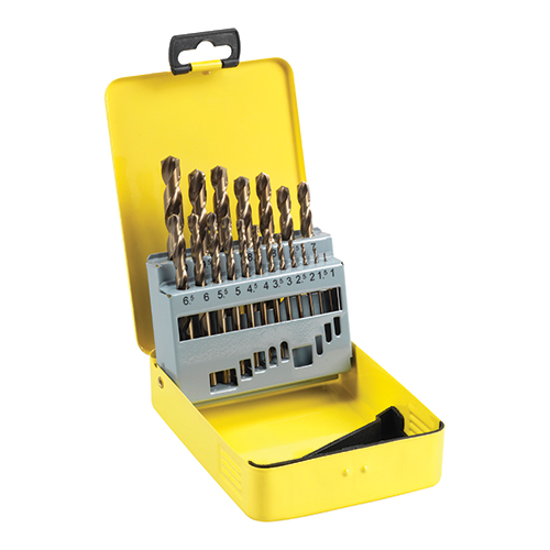 [TIM150818] Ground Jobber Drills Set Cobalt M35 - 19pcs