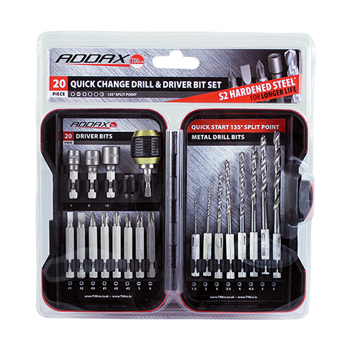 [TIM151057] Driver Bit & Ground Jobber Drill Bit Set - 20pc