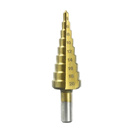[TIM151145] Step Drill M2 HSS TiN - 4-20mm