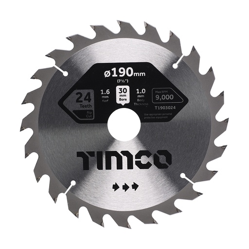 [TIM151267] Handheld Cordless Circular Saw Blade - 190 x 30 x 24T