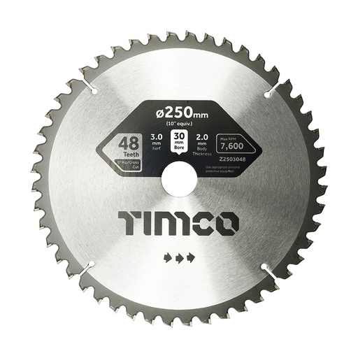[TIM151290] 0Â° Mitre Saw Blade - 250 x 30 x 48T