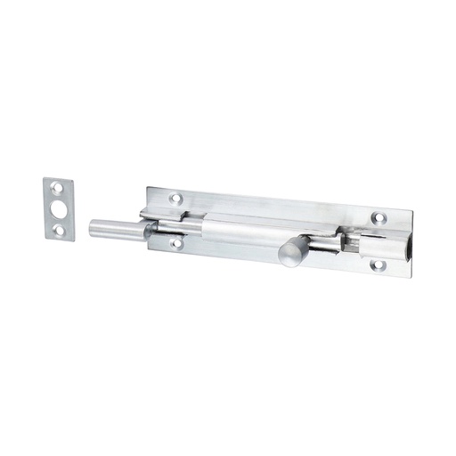 [TIM170024] Necked Barrel Bolt Satin Chrome - 100 x 25mm