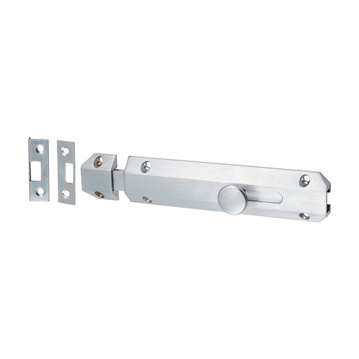 [TIM170032] Architectural Flat Section Bolt Satin Chrome - 150 x 35mm