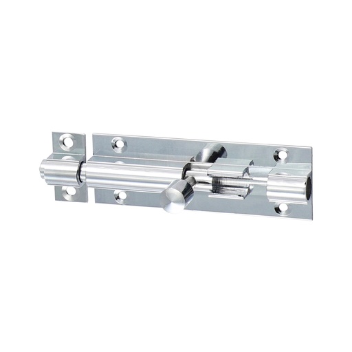 [TIM170033] Straight Barrel Bolt Polished Chrome - 75 x 25mm
