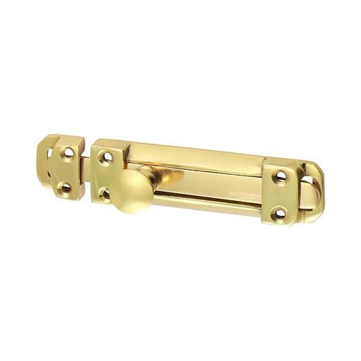 [TIM170044] Contract Flat Section Bolt Polished Brass - 110 x 25mm