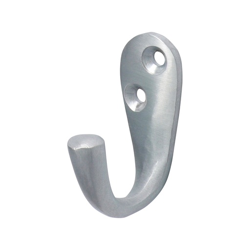 [TIM170045] Single Robe Hook Satin Chrome - 44 x 18mm