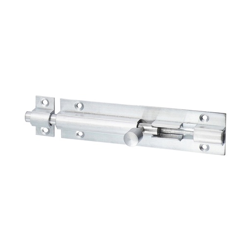 [TIM170050] Straight Barrel Bolt Satin Chrome - 100 x 25mm