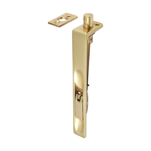 [TIM170052] Lever Action Flush Bolt Polished Brass - 150 x 19mm