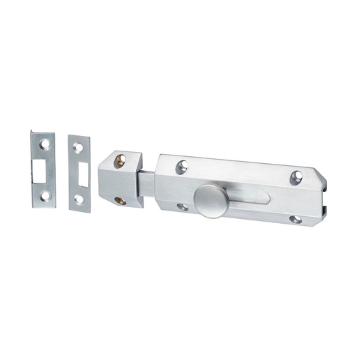 [TIM170055] Architectural Flat Section Bolt Satin Chrome - 100 x 35mm