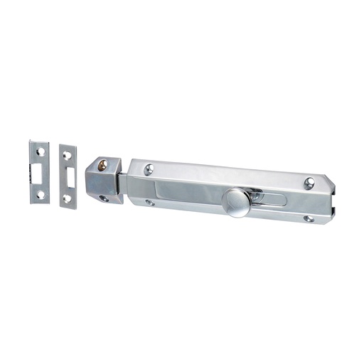 [TIM170067] Architectural Flat Section Bolt Polished Chrome - 150 x 35mm