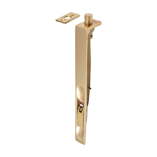 [TIM170069] Lever Action Flush Bolt Polished Brass - 200 x 19mm