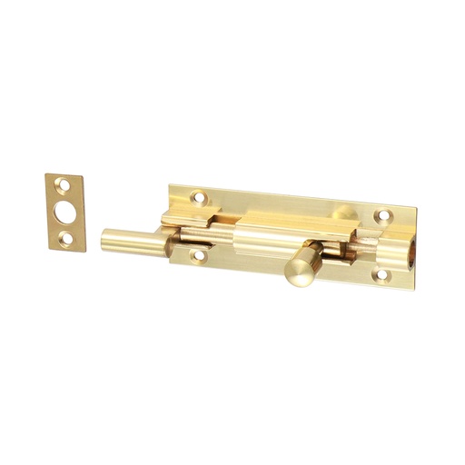 [TIM170080] Necked Barrel Bolt Polished Brass - 75 x 25mm