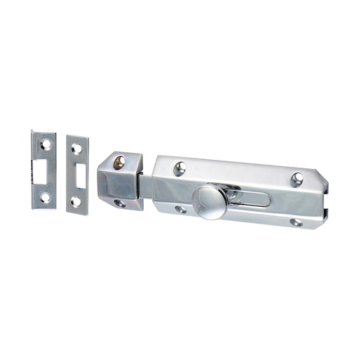 [TIM170082] Architectural Flat Section Bolt Polished Chrome - 100 x 35mm